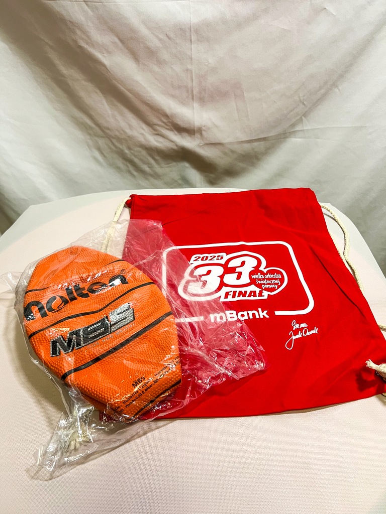Piłka do koszykówki + worek 33 finału WOŚP