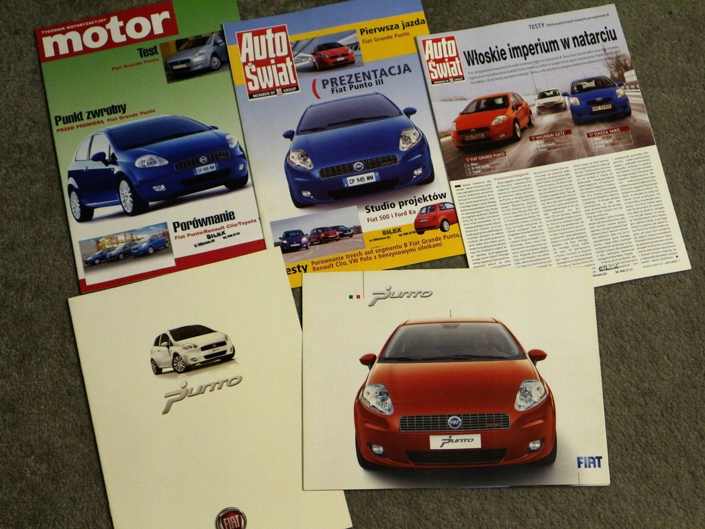 Zestaw: FIAT Grande Punto - Prospekt foldery - PL