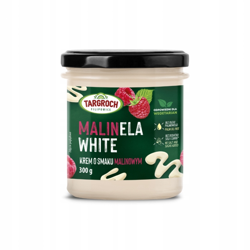 Targroch Krem MALINELA WHITE o smaku malinowym 300g