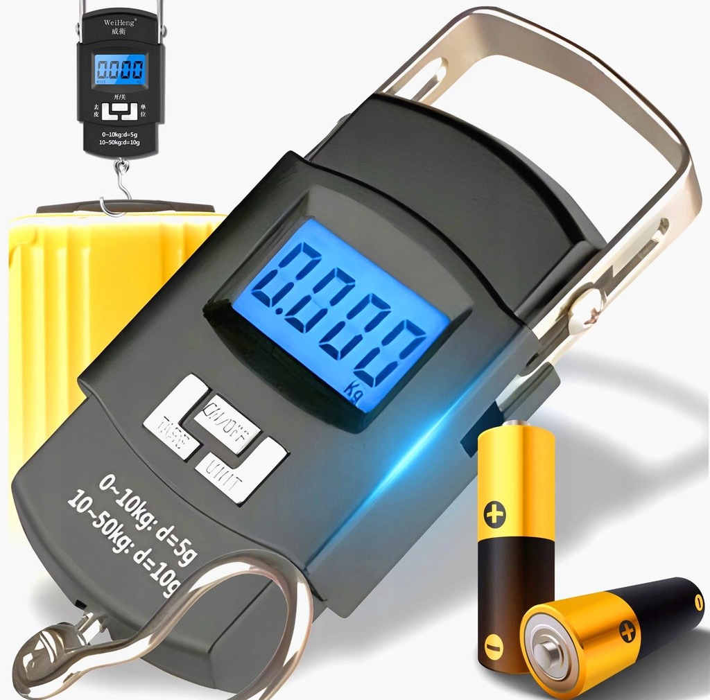 Elektroniczna WAGA wędkarska HAKOWA PODRÓŻNA W PODRÓŻ BAGAŻOWA do BAGAŻU 40