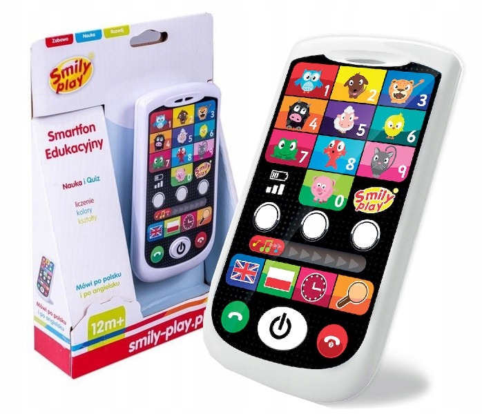 SMILY PLAY SMARTFON EDUKACYJNY DOTYKOWY TELEFON INTERAKTYWNY mówi po polsku