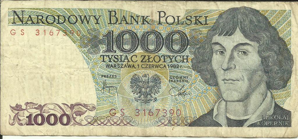 1000 zł Kopernik seria GS