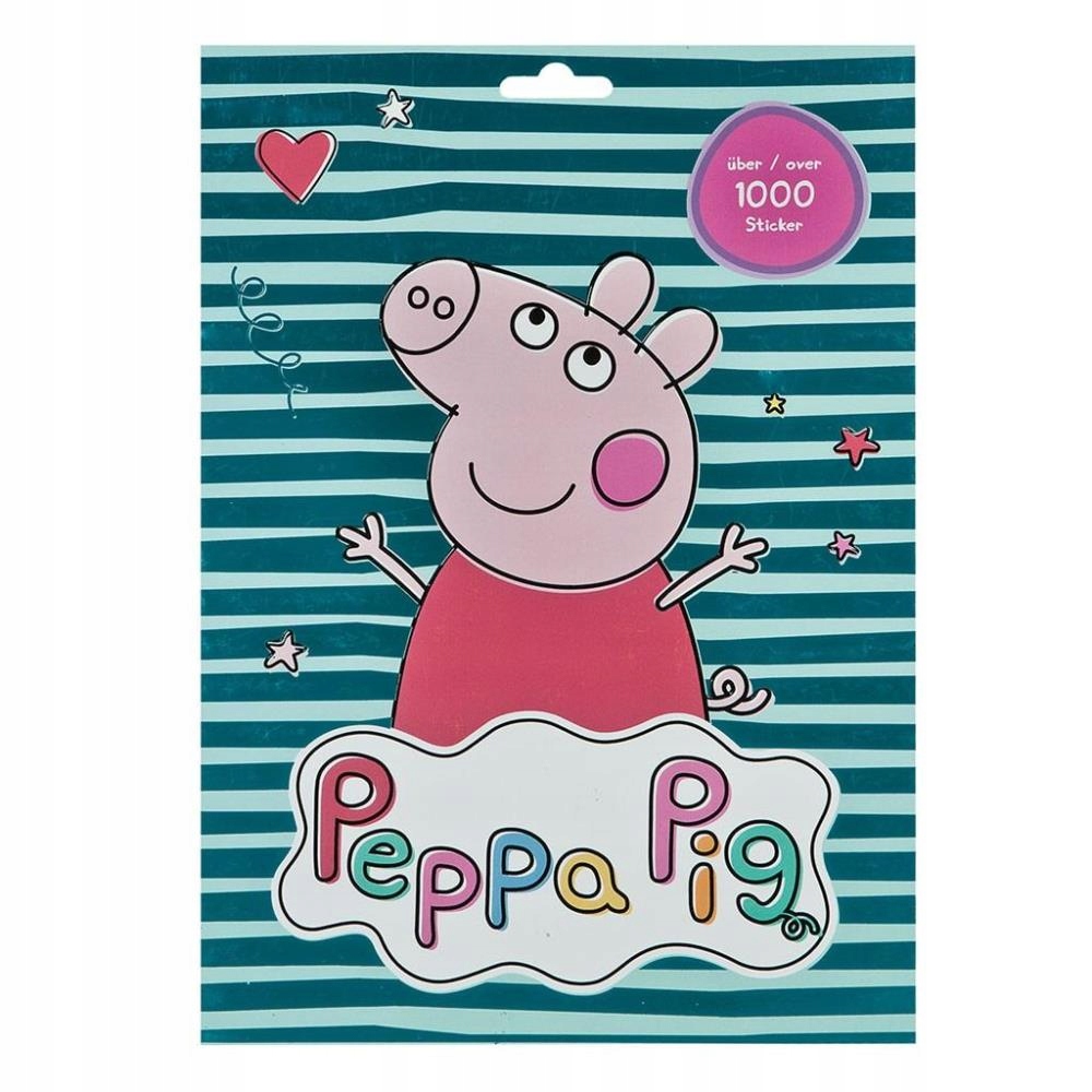 ZESTAW NAKLEJEK ŚWINKA PEPPA 1000 SZT