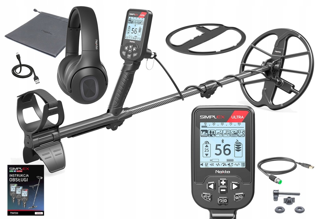 Detektor NOKTA Simplex Ultra WHP SX28 11" DD słuchawki Bluetooth 6 trybów