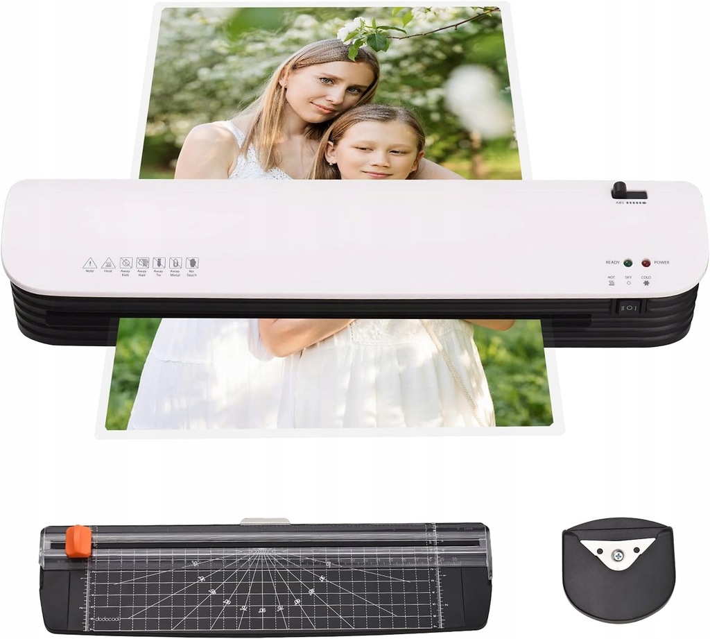 LAMINATOR A4 LAMINARKA + GRATIS Folie A3 A4 TRYMER ZAOKRĄGLACZ