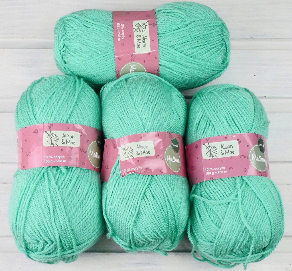 11.Włóczka Alison&Mae 100%Akryl zestaw 400g