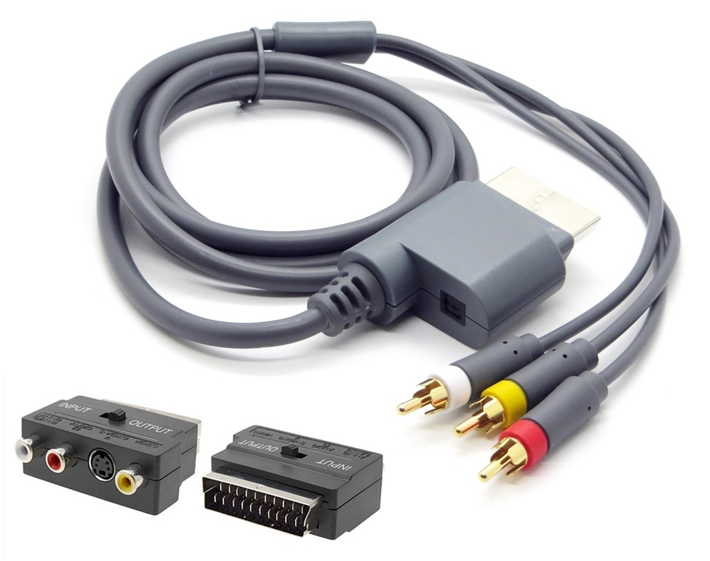 Kabel Xbox360 AV EURO RGB SCART COMPOSITE Oryginał 6914925874