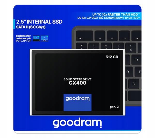 Купить GoodRam CX400 512 ГБ, 550 МБ/с, SATA3, 2,5 дюйма, твердотельный накопитель: отзывы, фото, характеристики в интерне-магазине Aredi.ru