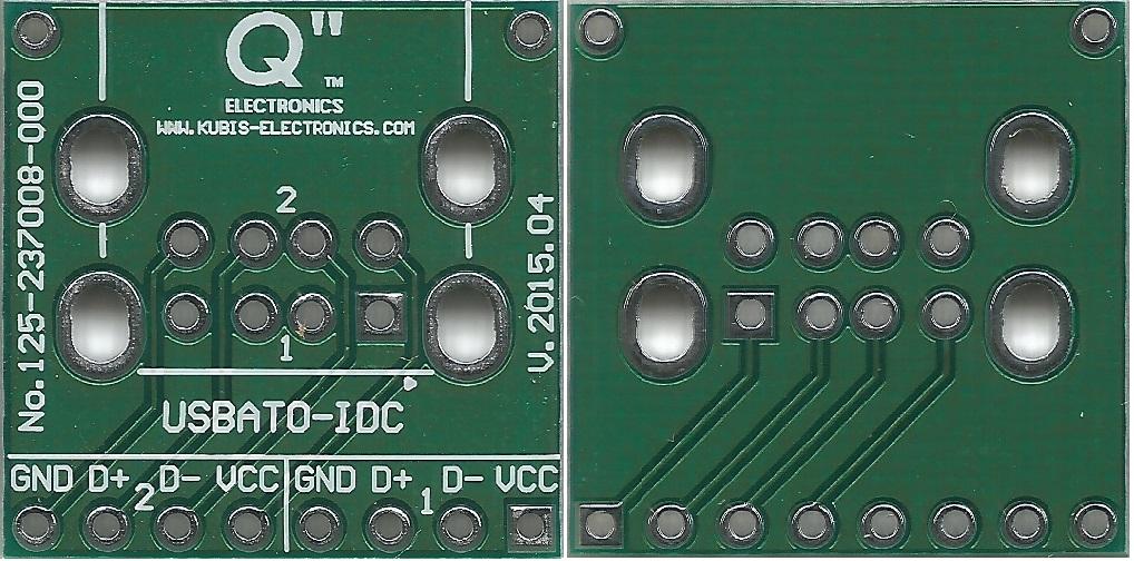 Płytka adapter USBA na złącze IDC1x8.