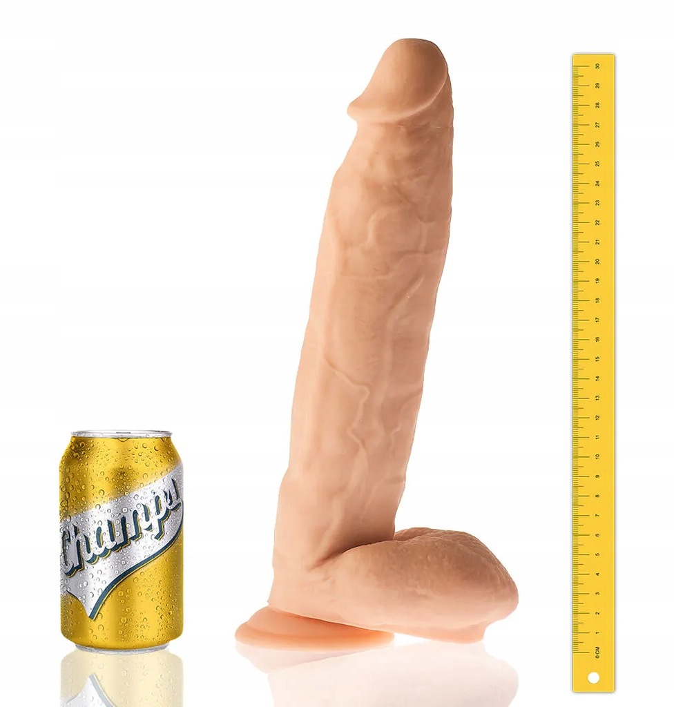 Duży sztuczny penis dildo 29cm/5,5cm Champs jasny z przyssawką Dildo Veiny