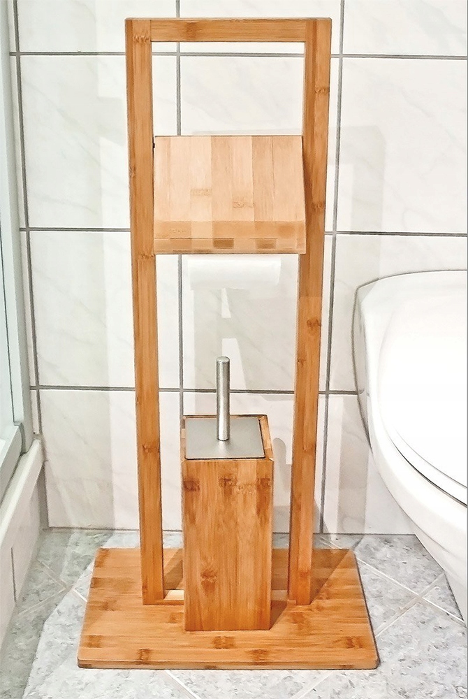 stojak na papier toaletowy drewniany