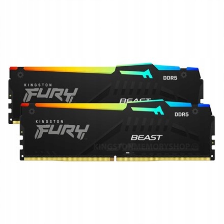 Kingston Fury Beast RGB 32 Kit (16GBx2) GB, DDR5, 5200 MHz, PC/serwer, Regi