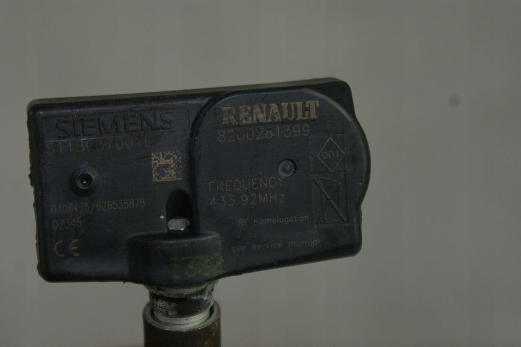 Czujnik cisnienia w oponach Renault 8200281399