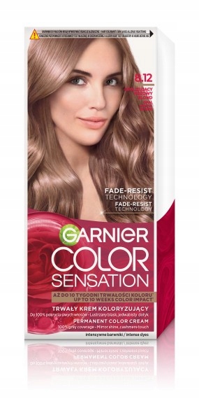 GARNIER Color Sensation Krem koloryzujący nr 8.12 - Opalizujący Różowy Blon