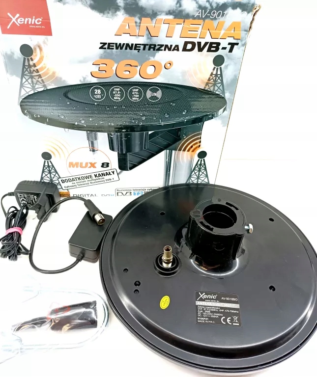 ANTENA ZEWNĘTRZNA XENIC AV-9018BO!! KOMPLET !! - 12951551720 ...