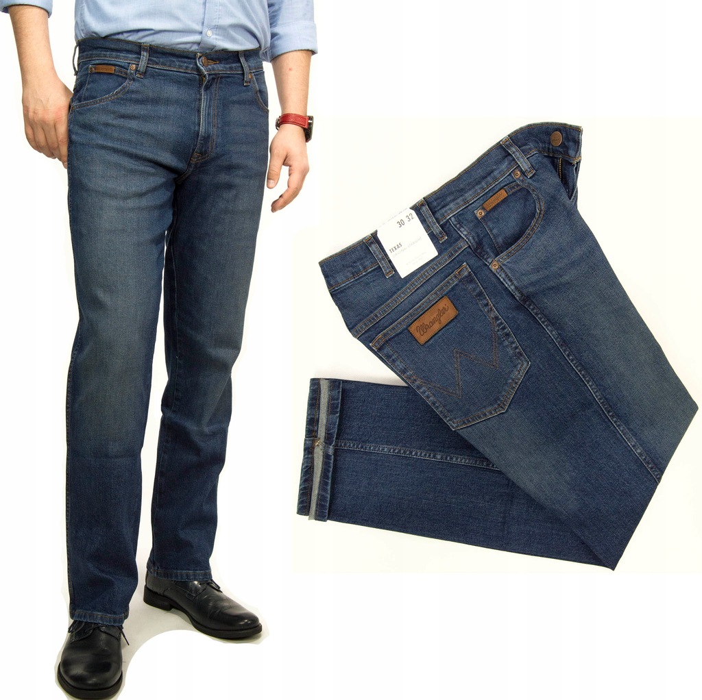 Wrangler Texas Indigo męskie spodnie jeans W33 L34
