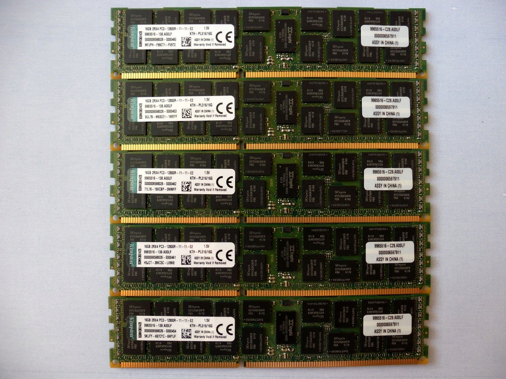 DDR3 RAM Serwe Kingston 5x 16GB 80GB KTH-PL316-16G - 8819765868 ...