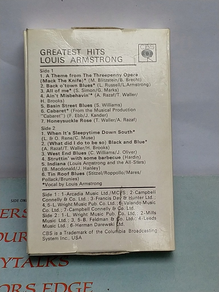 Купить ЛУИС АРМСТРОНГ — GREATEST HITS — MC — CBS: отзывы, фото, характеристики в интерне-магазине Aredi.ru