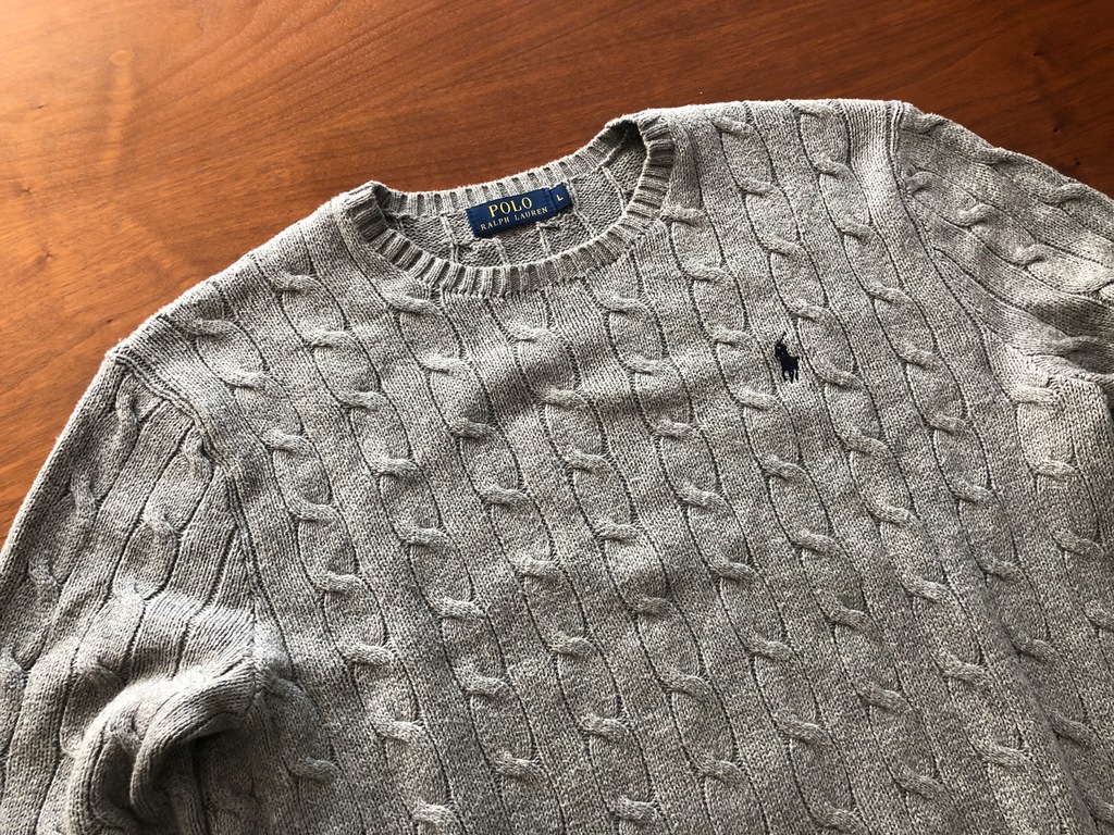 Sweter Polo Ralph Lauren / Rozmiar L / Szary