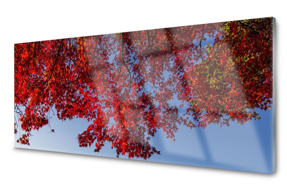 Lacobel Panel Szklany Ścienny Drzewo Liście 120x60