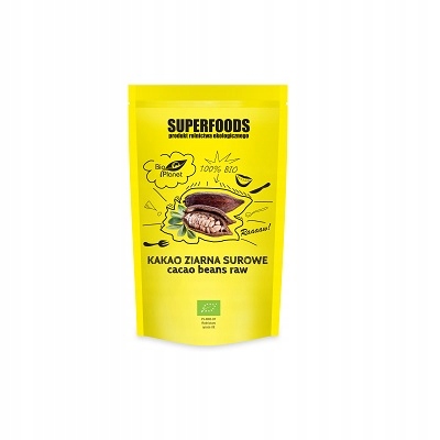 SUPERFOODS Ziarna kakao surowe (200g) - BIO