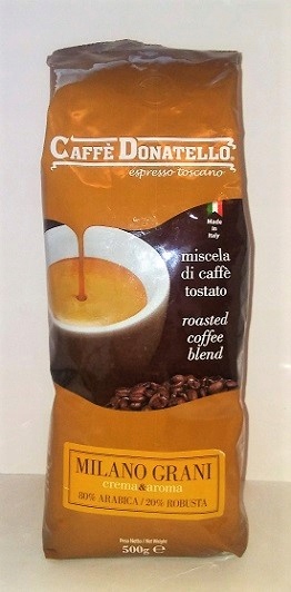 Miła kawa DONATELLO Milano Grani crema/aroma 500g