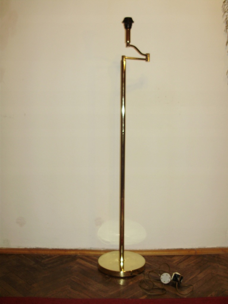 Mosiądzowana lampa elektryczna podłogowa 125 cm