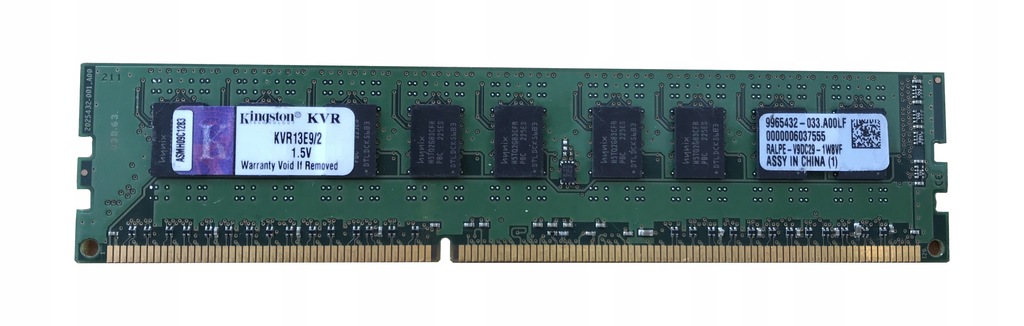 RAM 2GB DDR3 1333MHz CL9 KVR13E9/2 Kingston