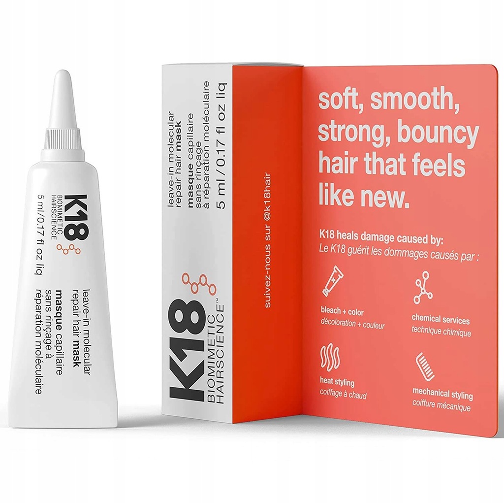 K18 Molecular Maska 5ml Repair Leave-In Hair