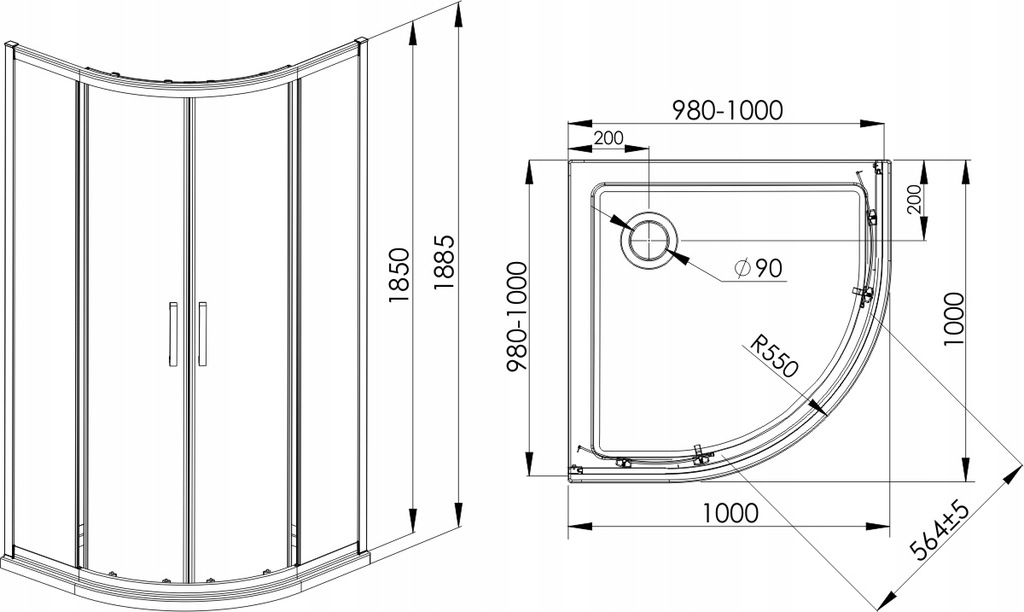 размеры угловой кабины. душевая кабина габариты 90x190x90. душевая кабина 90х90 river quadro чертеж. Ravak blix slim. Migliore diadema душевое ограждение.