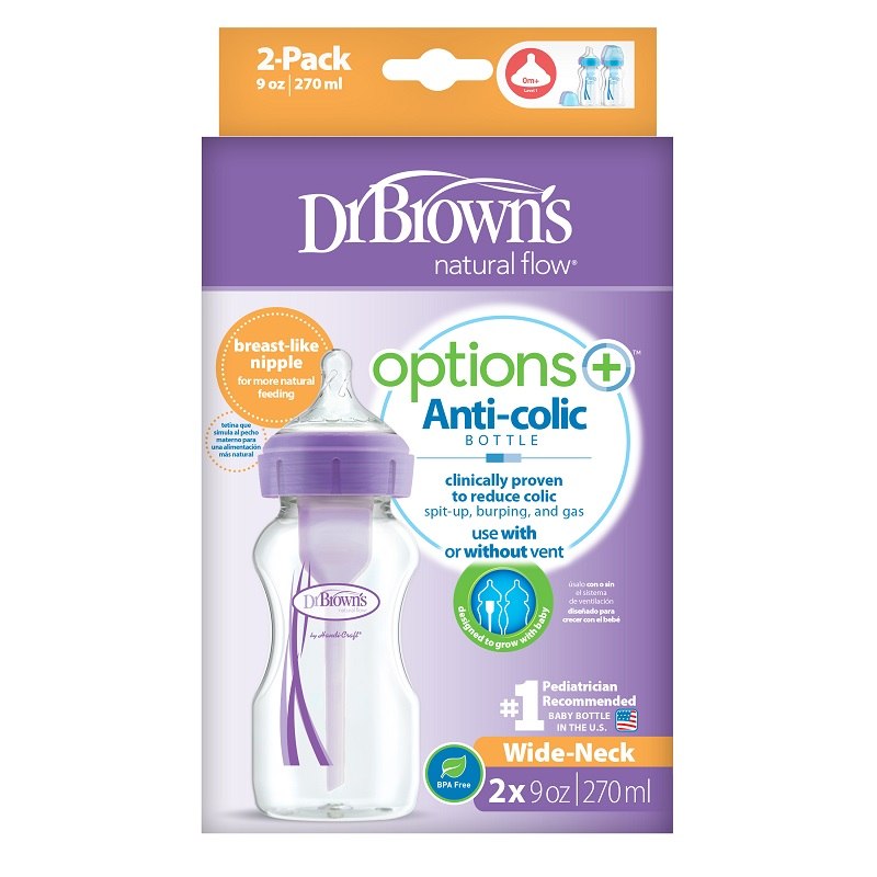 Dr.Browns WB92603 Butelka szeroka szyjka 270 ml PP OPTIONS PLUS 2 PAK fiole