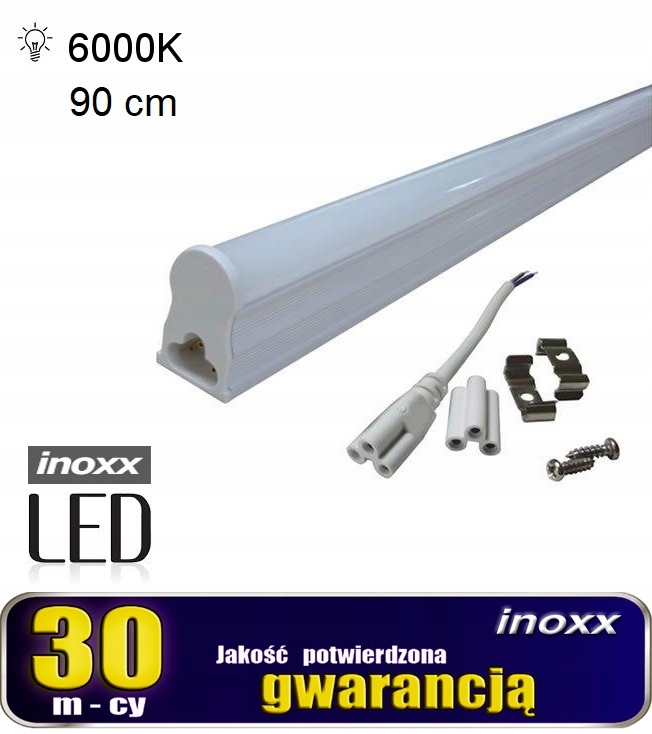 Świetlówka led liniowa t5 90cm 14w zimna 6000k lam