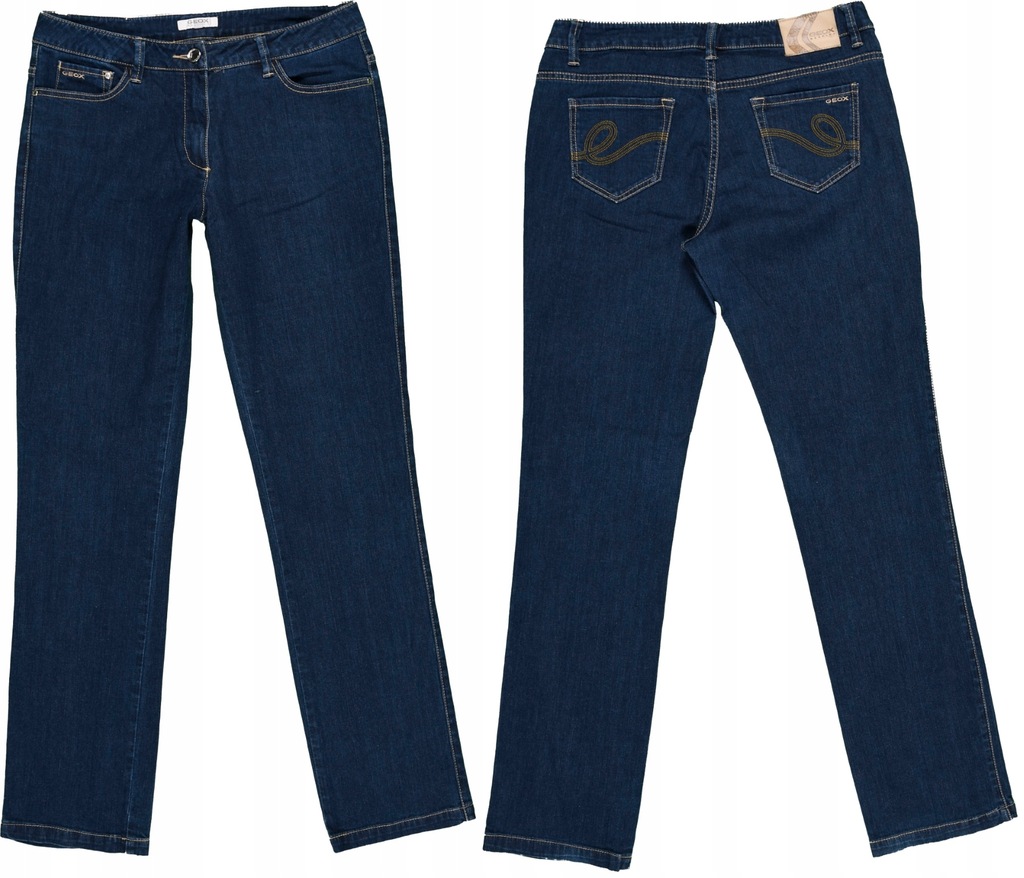 GEOX RESPIRA proste jeansy damskie ze streczem 40