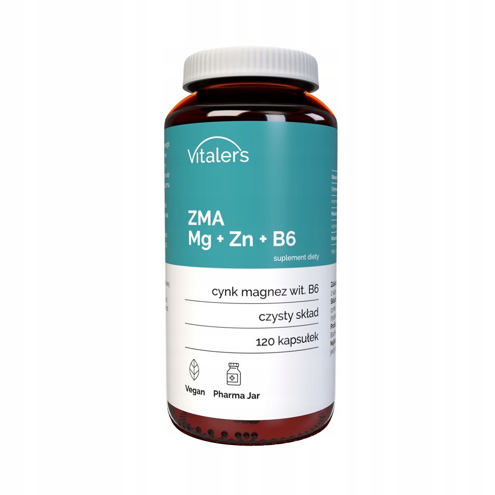 Vitaler's ZMA Mg 240 mg + Zn 15 mg + B6 10 mg - 12