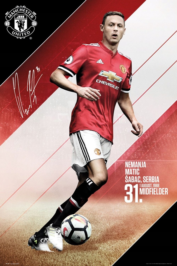 Manchester United Matić Plakat na ścianę 61x91,5cm