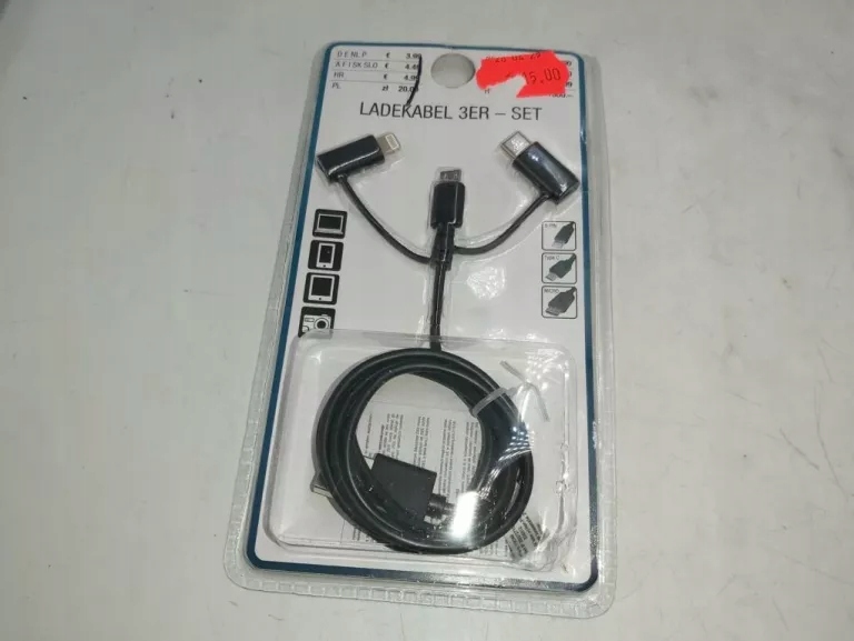 KABEL USB MICRO LIGHTNING TYP C 3 W 1