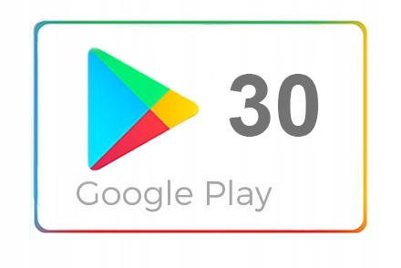 Google Play 30 zł Kod Karta podarunkowa