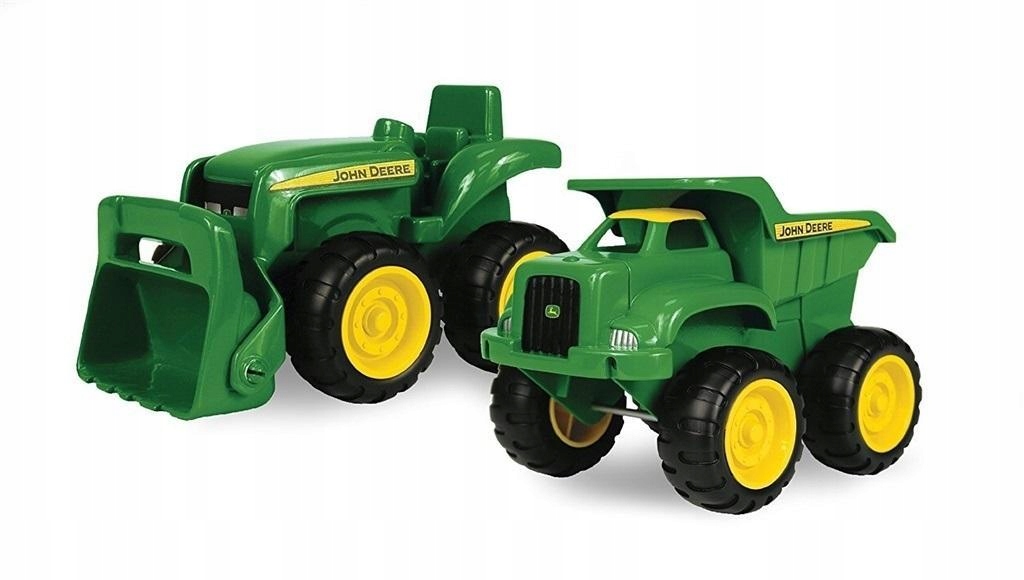 JOHN DEERE WYWROTKA + TRAKTOR TOMY, TOMY