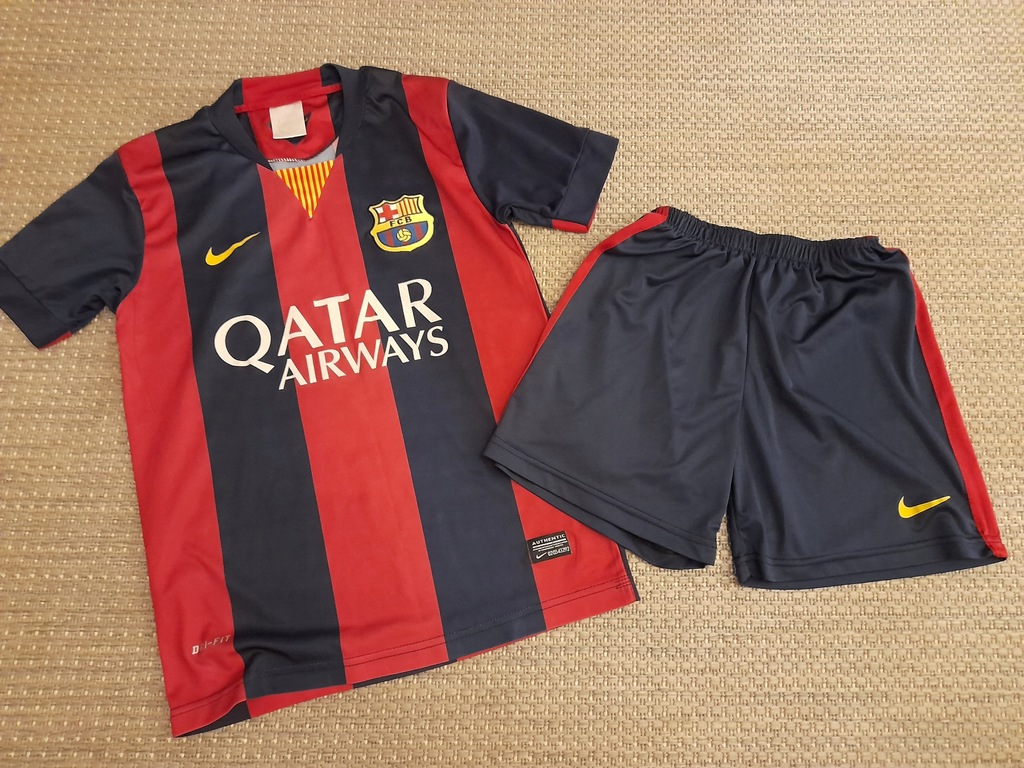 Komplet oryginalny FC BARCELONA, Messi, Nike 146cm