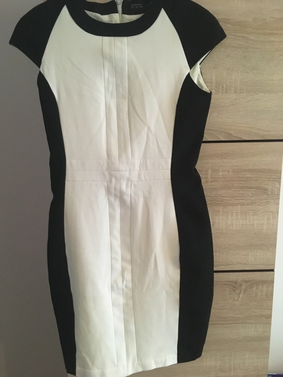 Sukienka ZARA, czarno -biała, 36