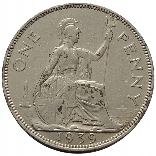 66895. Wielka Brytania, 1 pens, 1939r.