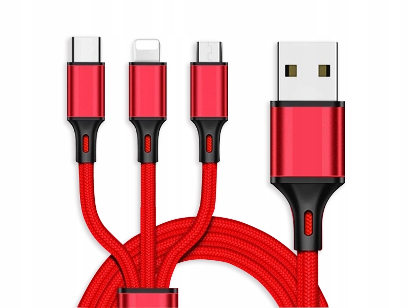 Купить КАБЕЛЬ LIGHTNING 3в1 IPHONE MICRO USB C SAMSUNG: отзывы, фото, характеристики в интерне-магазине Aredi.ru