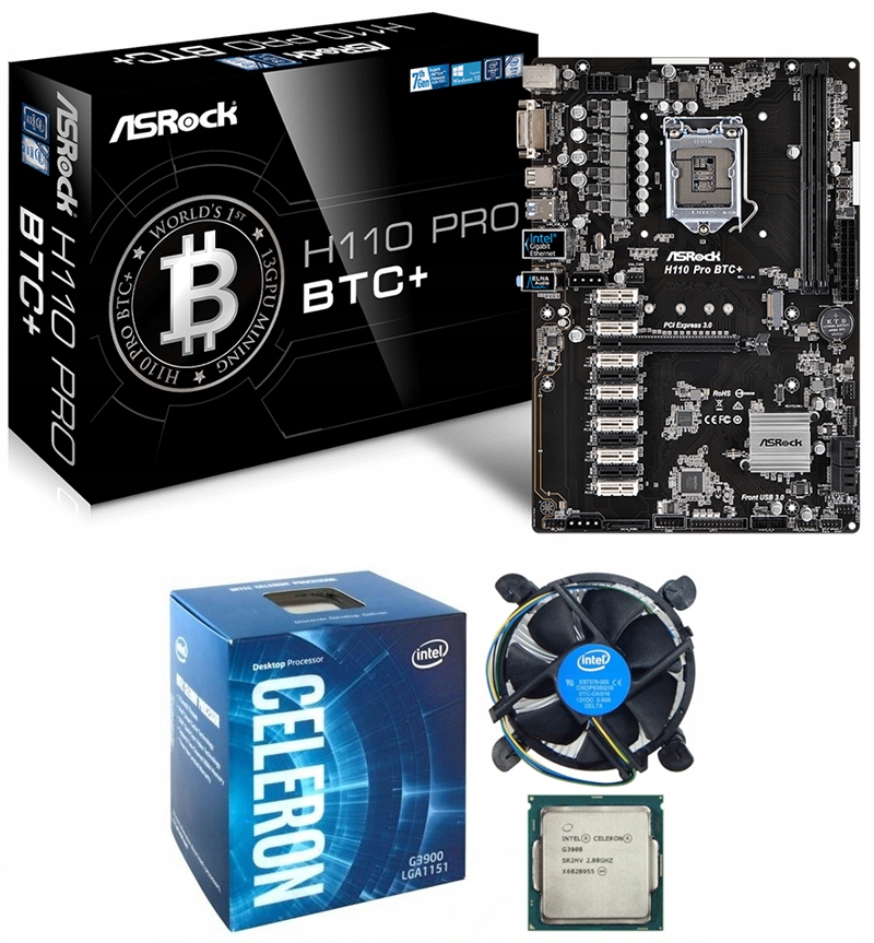 Купить МАТЕРИНСКАЯ ПЛАТА ASROCK H110 PRO BTC+ CELERON G3900: отзывы, фото, характеристики в интерне-магазине Aredi.ru