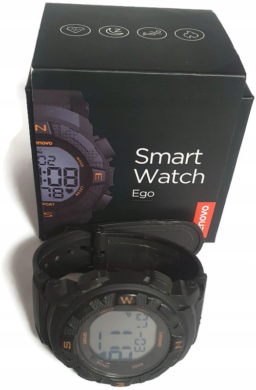 Smartwatch Lenovo HX07 Ego czarny kpl