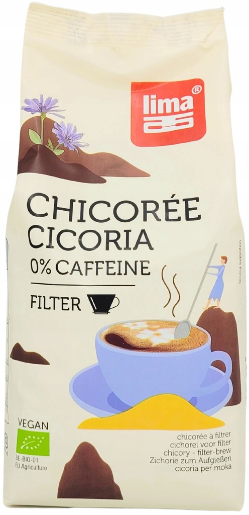 Cykoria Kawa bez kofeiny Bio Lima do zaparzania aromatyczna Ekologiczna