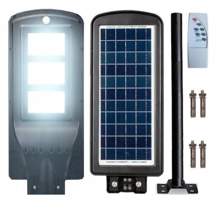 DUŻA LAMPA SOLARNA LATARNIA 1200W ULICZNA OGRODOWA PILOT Z CZUJNIKIEM RUCHU