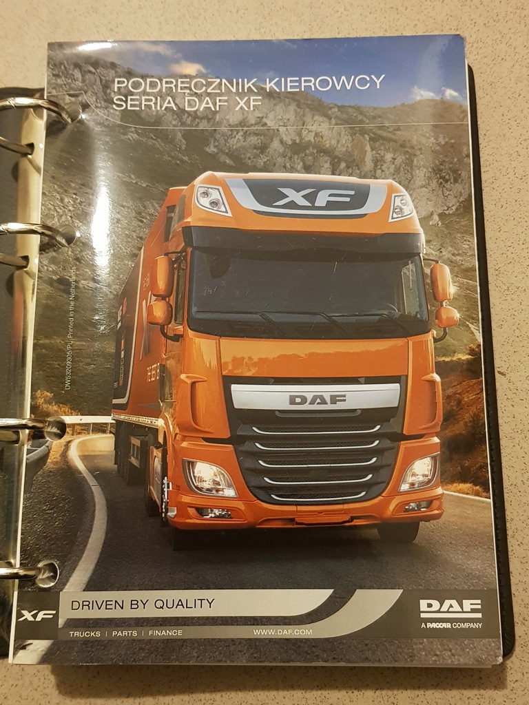 Instrukcja obsługi DAF XF + etui, PL 2014