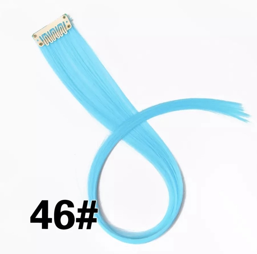 Kolorowe pasemko włosy syntetyczne clip in 50cm 46