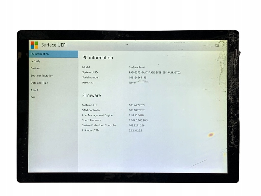 Microsoft Surface Pro 4 12.3'' i5 6300u 4GB 2K DOTYK EA130