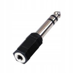 Stereo Adapter Jack 6,35mm męski/ 3,5mm żeński